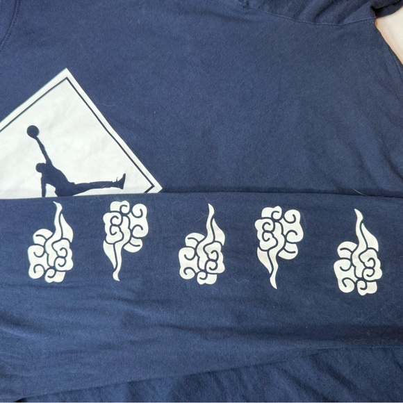 Air Jordan Tokyo Japan Navy Blue Olympics Long Sleeve Tee Shirt Size XXL RARE - Picture 4 of 11